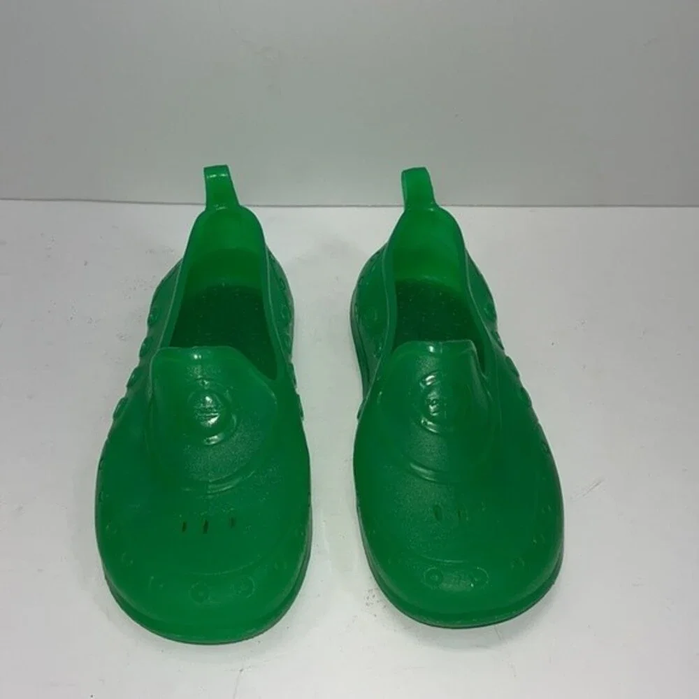 Speedo Green Jelly Boys Kids Size M 7-8 Water Shoes Slip On